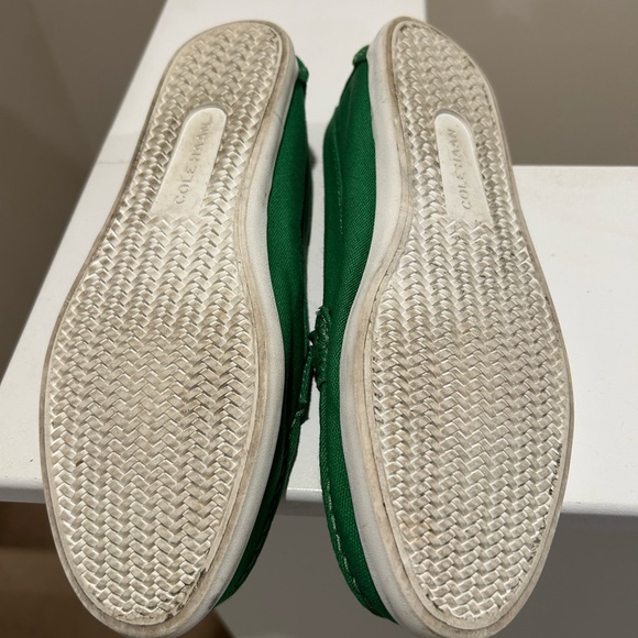 Cole Haan Green Canvas Loafers with White Sole - Picture 5 of 5